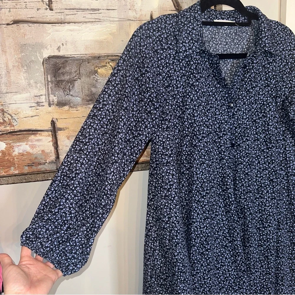Zara 13-14 Years Old Floral Button-Up‎ Flowy Dress